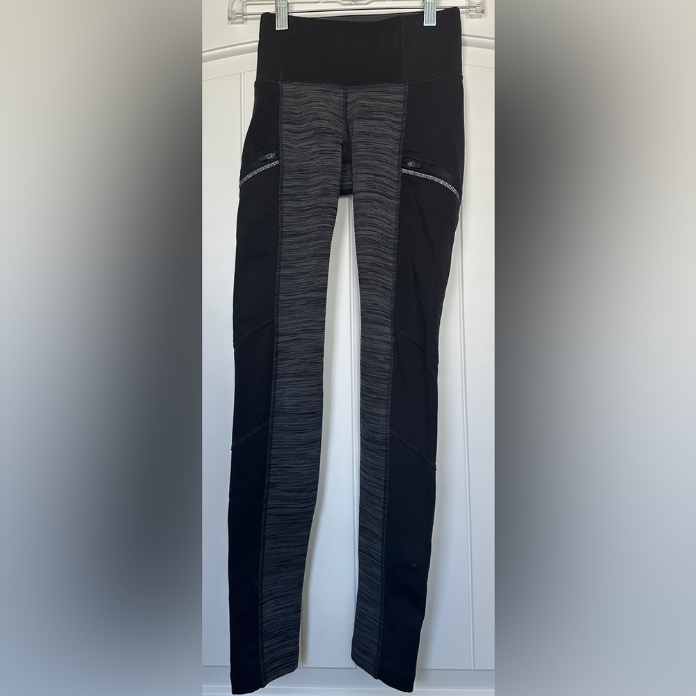 Athleta XXS Polar Racer Tight lined leggings zippered pockets thermal